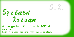 szilard krisan business card